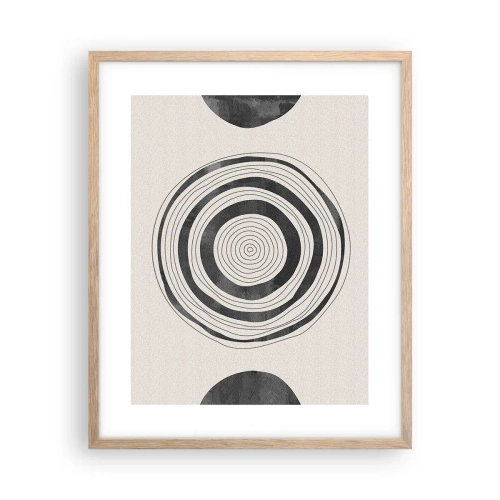 Poster in cornice rovere chiaro - Conta ciò che sta in mezzo - 40x50 cm