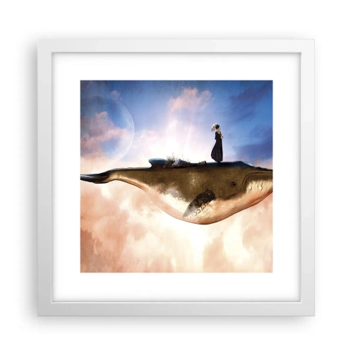 Poster in cornice bianca - Viaggio surreale - 30x30 cm