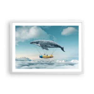 Poster in cornice bianca - Perché no? - 70x50 cm