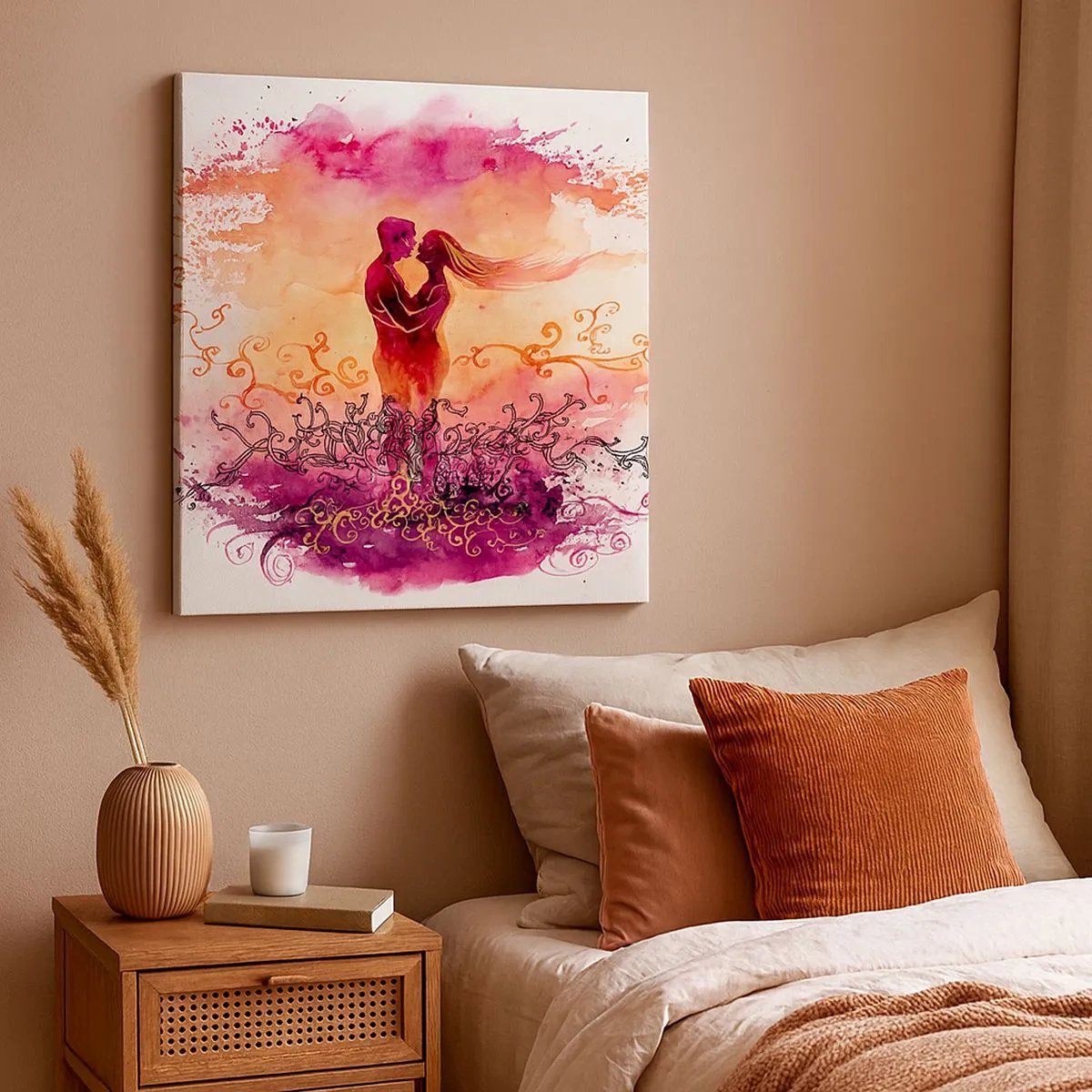 Quadro su tela - Stampe su Tela - Un unico cuore! Mi basta così poco... - 30x30 cm