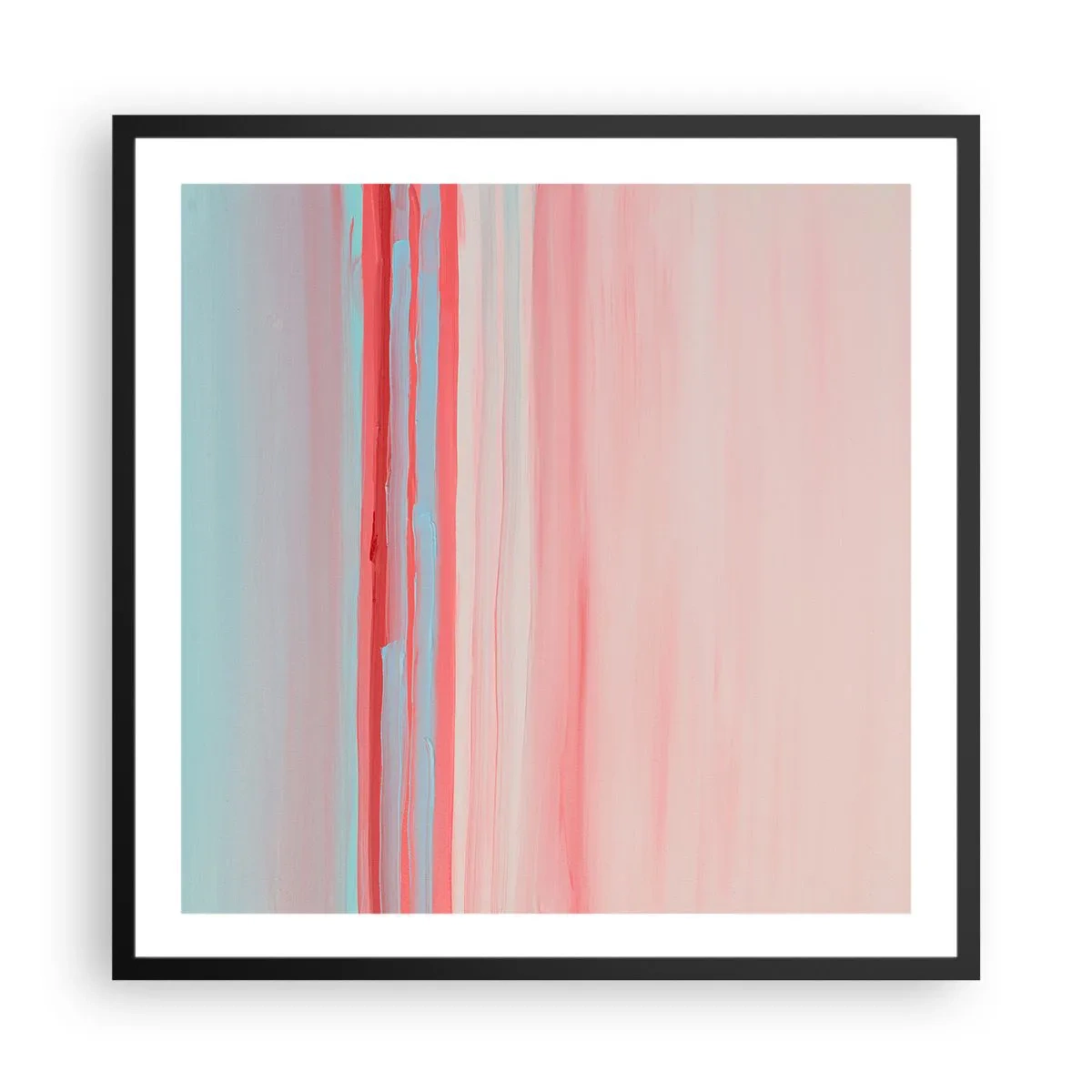 Poster in cornice nera - Astrazione all'alba - 60x60 cm