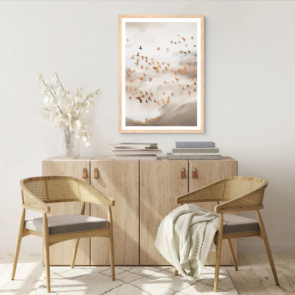 Poster in cornice rovere chiaro - È giunto il momento... - 40x50 cm