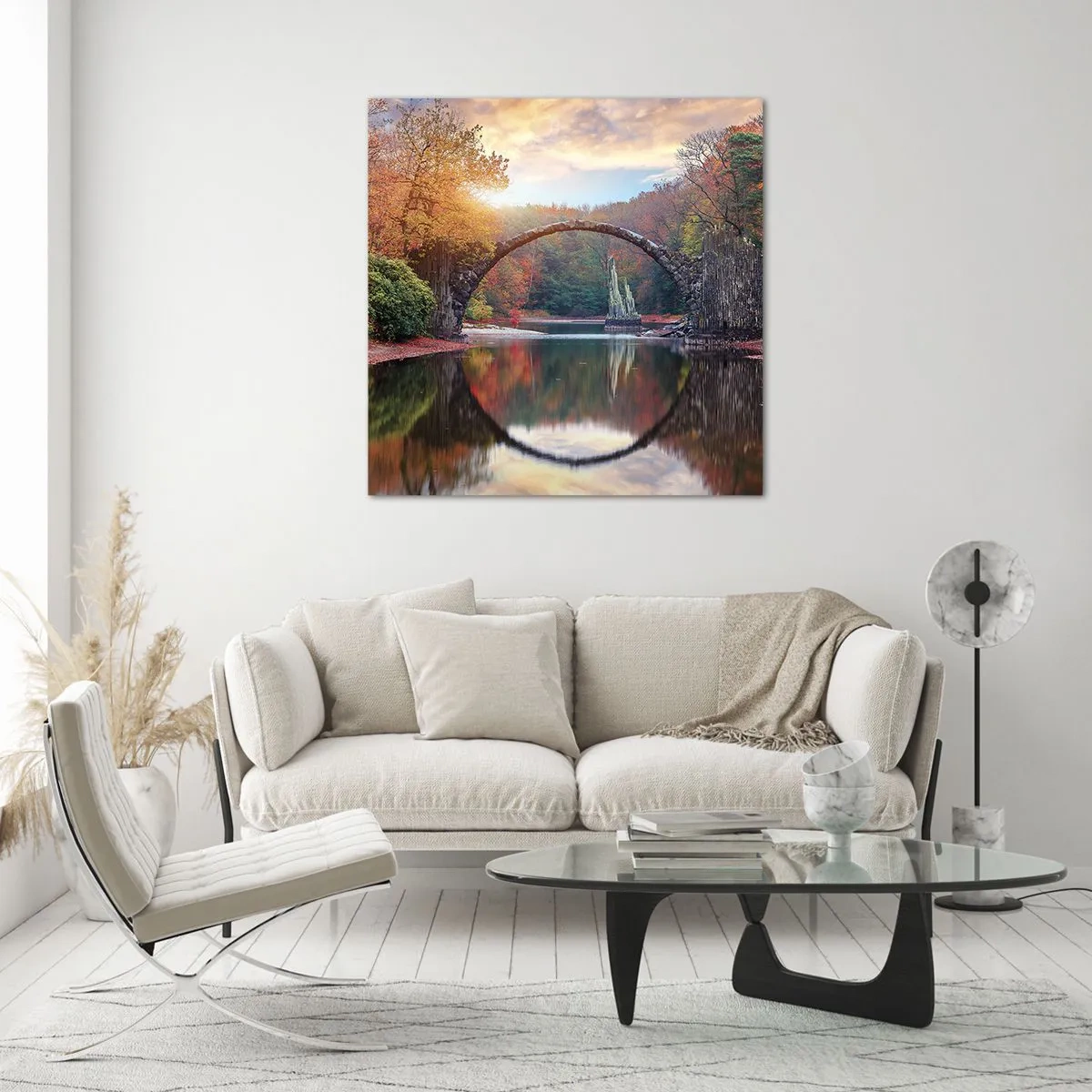 Quadro su vetro - Dall'altro lato dello specchio - 30x30 cm