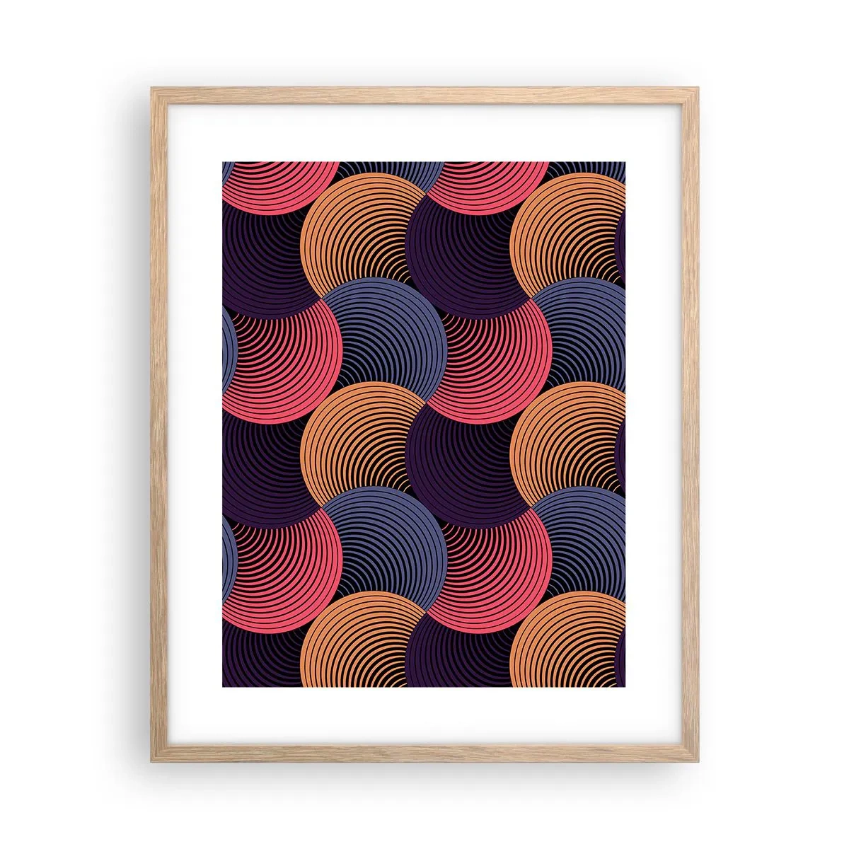 Poster in cornice rovere chiaro - Al ritmo delle sfere - 40x50 cm