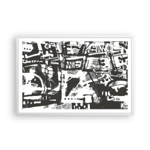 Poster in cornice bianca - Ordine o caos? - 91x61 cm