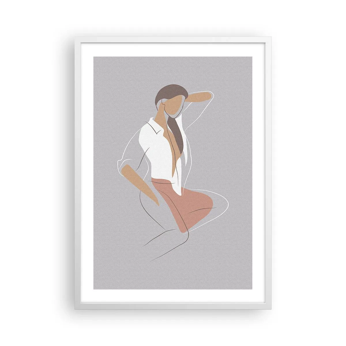 Poster in cornice bianca - Profilo di bellezza - 50x70 cm