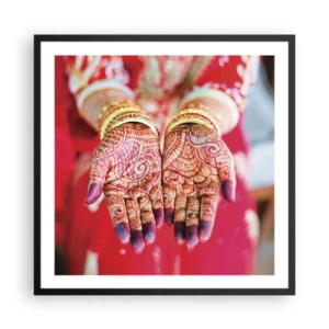 Poster in cornice nera - Pronta ad afferrare la fortuna - 60x60 cm