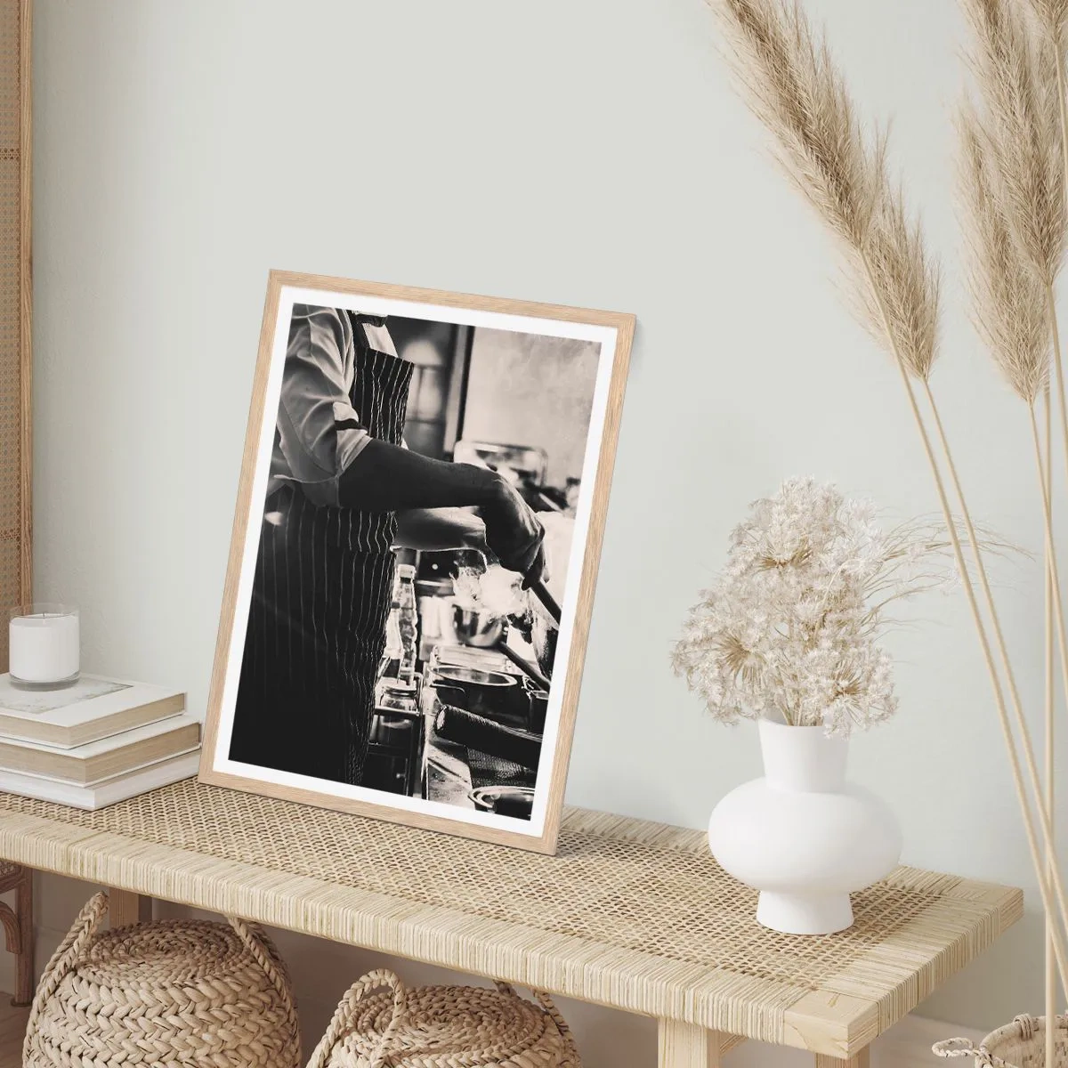 Poster in cornice rovere chiaro - L'alchimia dei sapori - 61x91 cm