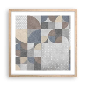 Poster in cornice rovere chiaro - Fantasia di ceramica - 50x50 cm