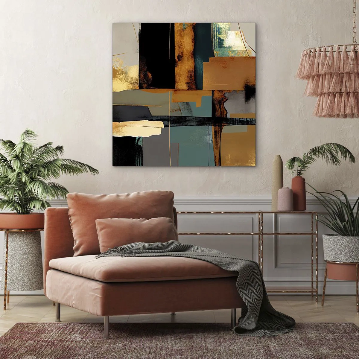 Quadro su tela - Stampe su Tela - Astrazione: luci e ombre - 50x50 cm