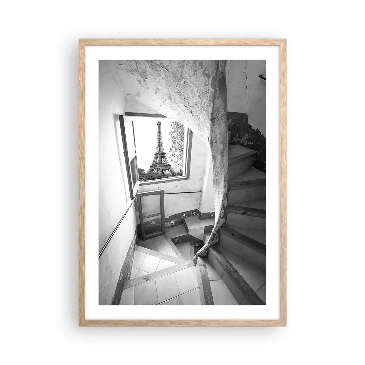 Poster in cornice rovere chiaro - Che vista! - 50x70 cm