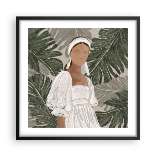 Poster in cornice nera - Ritratto esotico - 50x50 cm