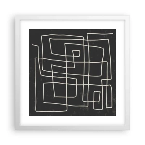 Poster in cornice bianca - Non è così semplice - 40x40 cm