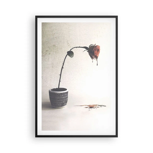 Poster in cornice nera - Rosa dolorosa - 61x91 cm