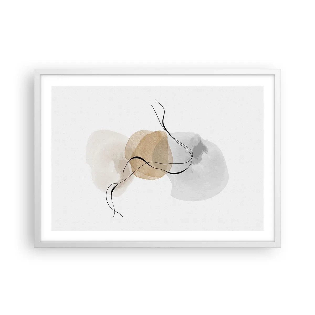 Poster in cornice bianca - Grani d'aria - 70x50 cm