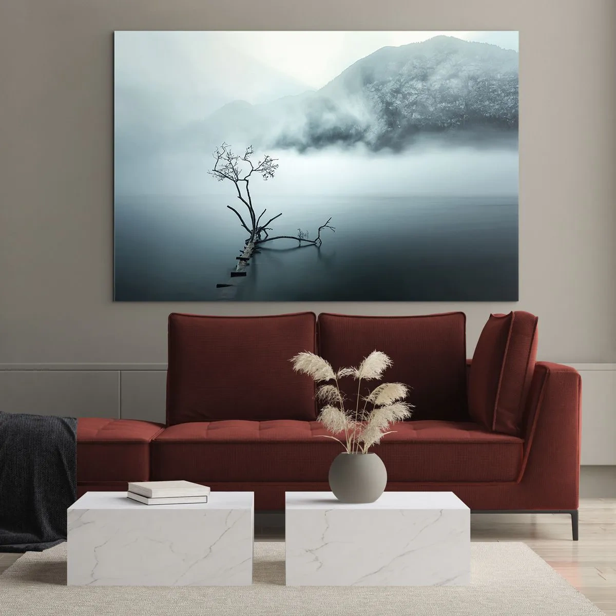 Quadro su vetro - Dall'acqua e dalla nebbia - 70x50 cm