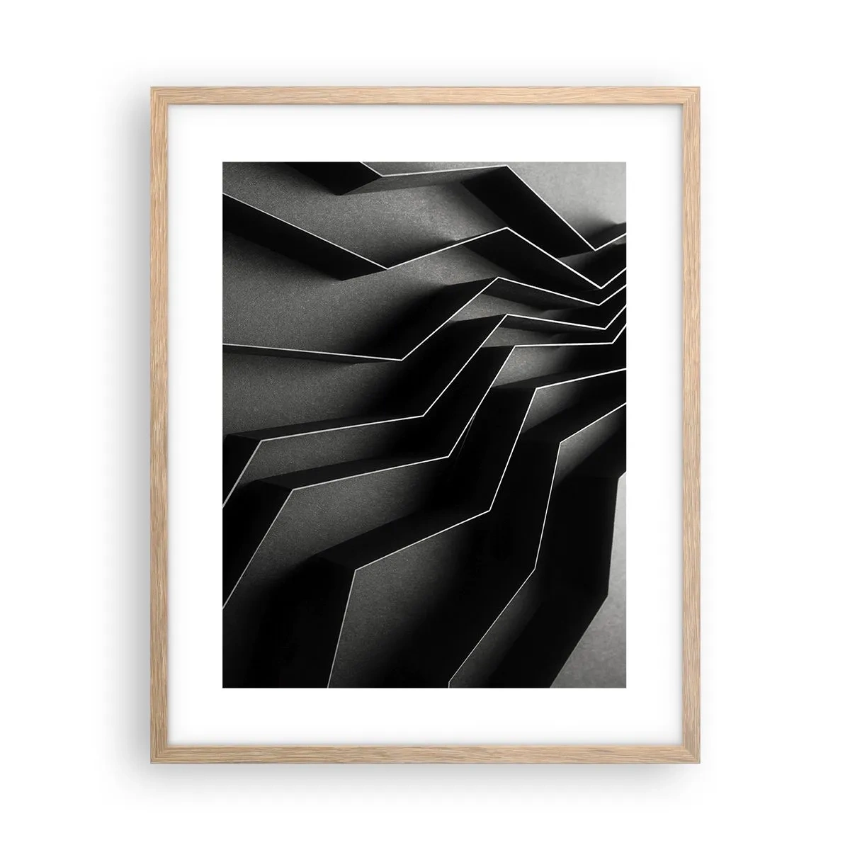 Poster in cornice rovere chiaro - Ordine tridimensionale - 40x50 cm