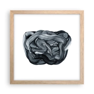 Poster in cornice rovere chiaro - Non è così semplice - 30x30 cm