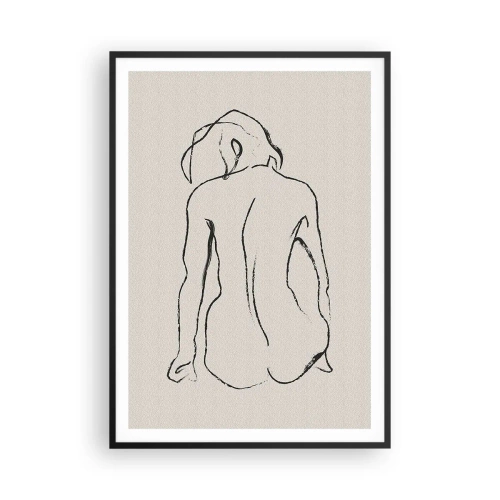 Poster in cornice nera - Nudo di ragazza - 70x100 cm