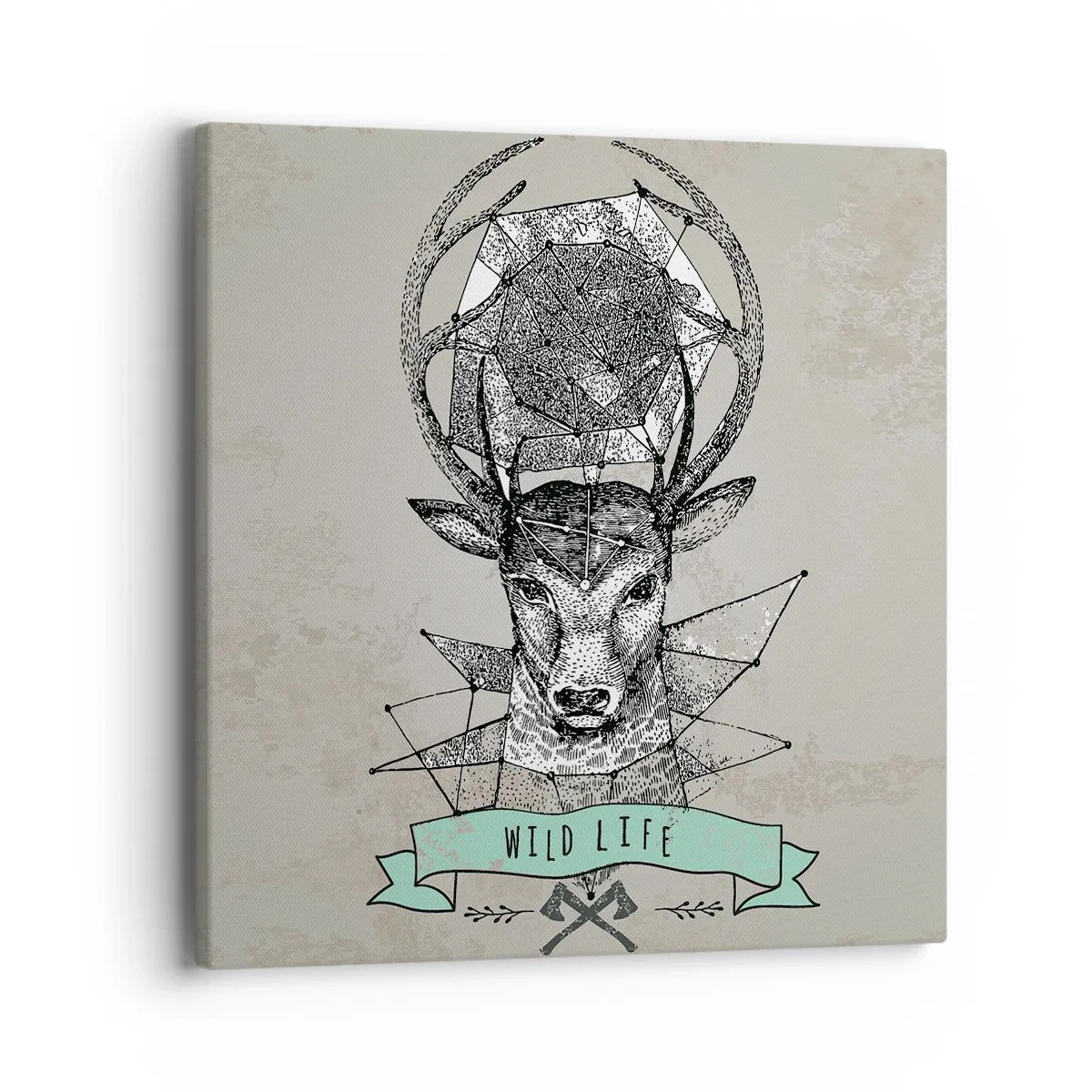 Quadro su tela - Stampe su Tela - La visione di Sant'Uberto - 40x40 cm