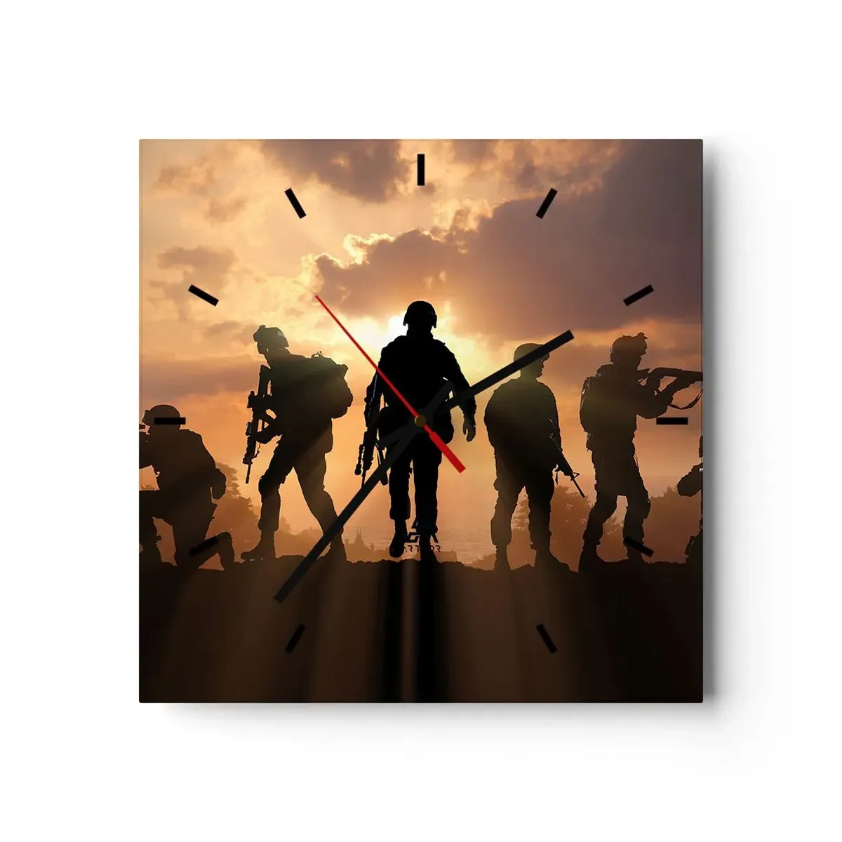 Orologio da parete - Orologio in Vetro - Brothers in arms - 40x40 cm