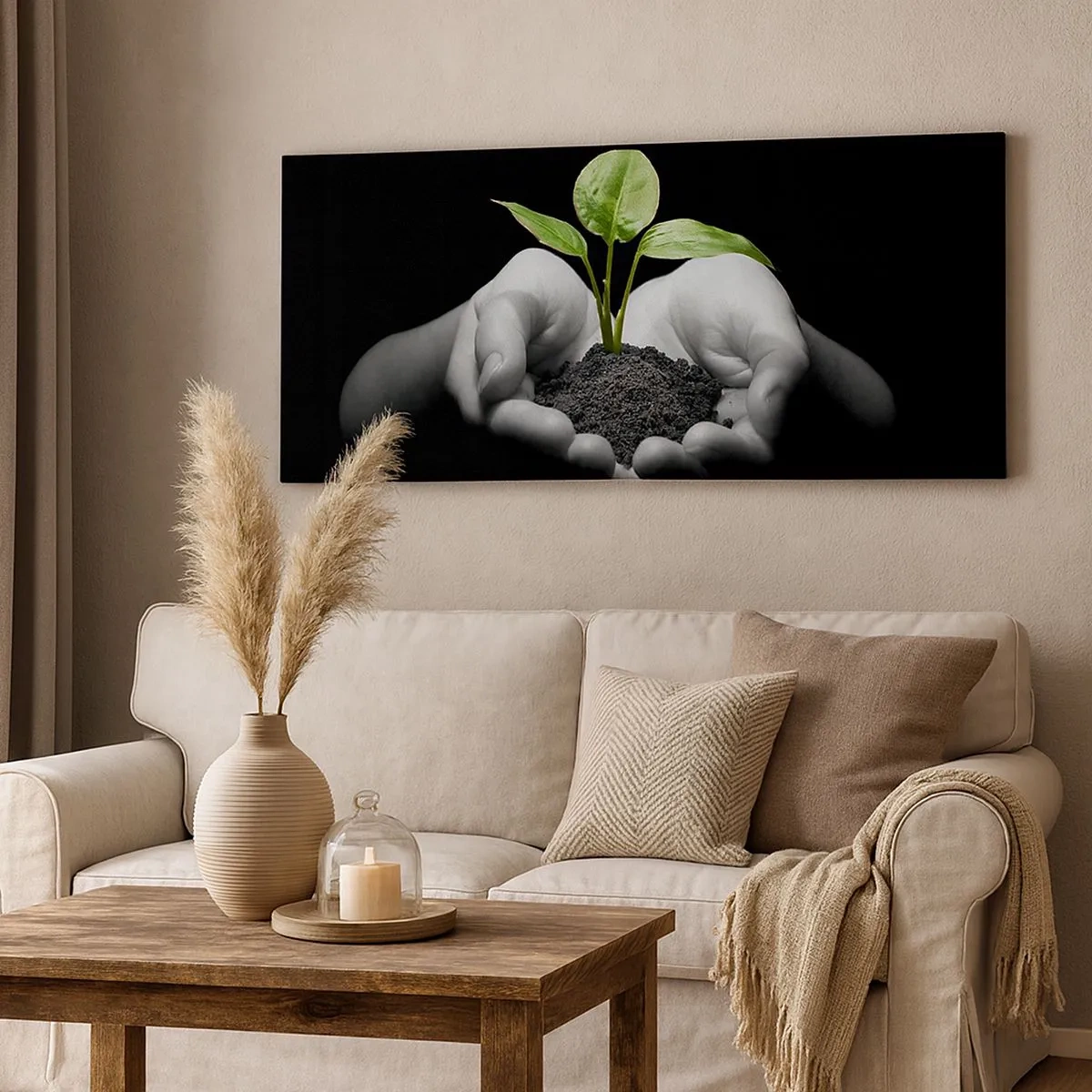 Quadro su tela - Stampe su Tela - Amo la natura, la proteggo - 100x40 cm