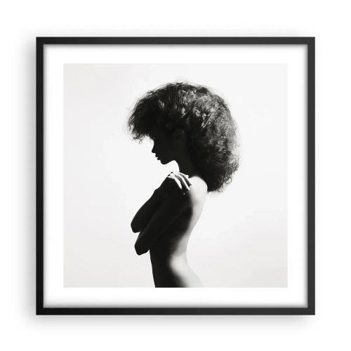 Poster in cornice nera - Come un fiore su un gambo snello - 50x50 cm