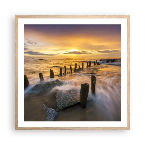 Poster in cornice rovere chiaro - La bellezza selvatica del Baltico - 60x60 cm