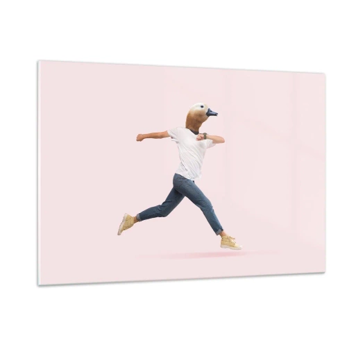 Quadro su vetro - Un pizzico di assurdità - 120x80cm - Un pizzico di assurdo - Decorazione murale moderna per soggiorno e camera da letto ARTTOR