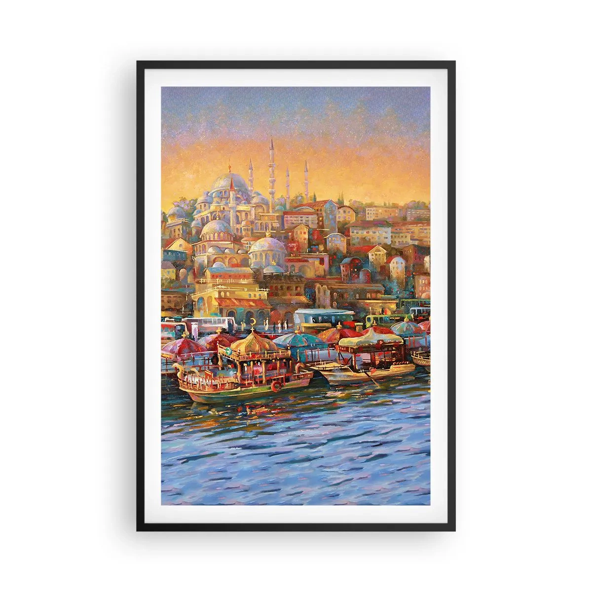 Poster in cornice nera - Racconto da Istanbul - 61x91 cm