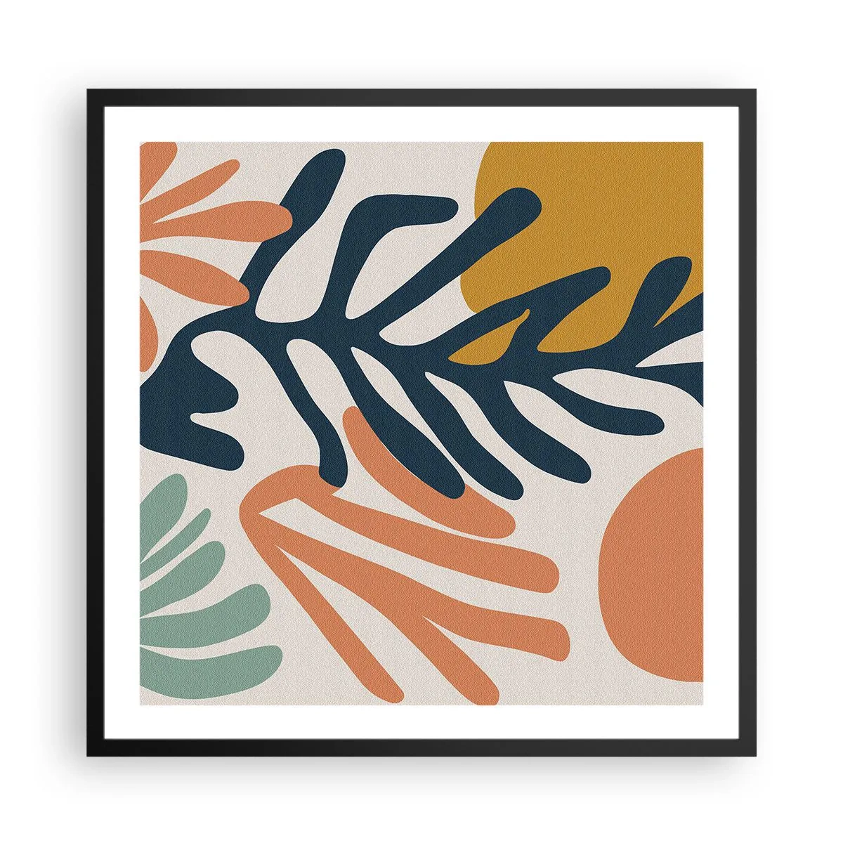 Poster in cornice nera - Mare di coralli - 60x60 cm