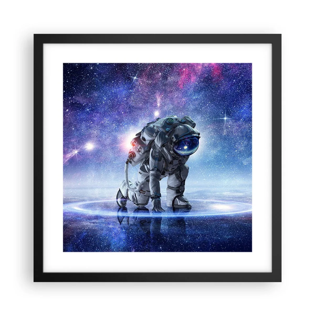 Poster in cornice nera - Il cielo stellato sopra di me - 40x40 cm