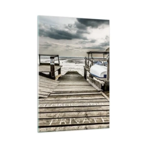 Quadro su vetro - La spiaggia del nord - 80x120 cm