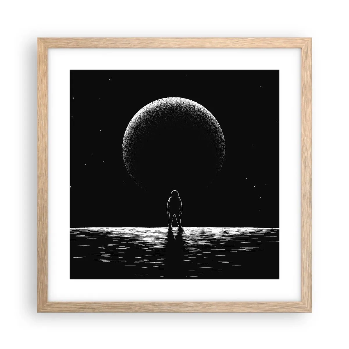 Poster in cornice rovere chiaro - Faccia a faccia - 40x40 cm