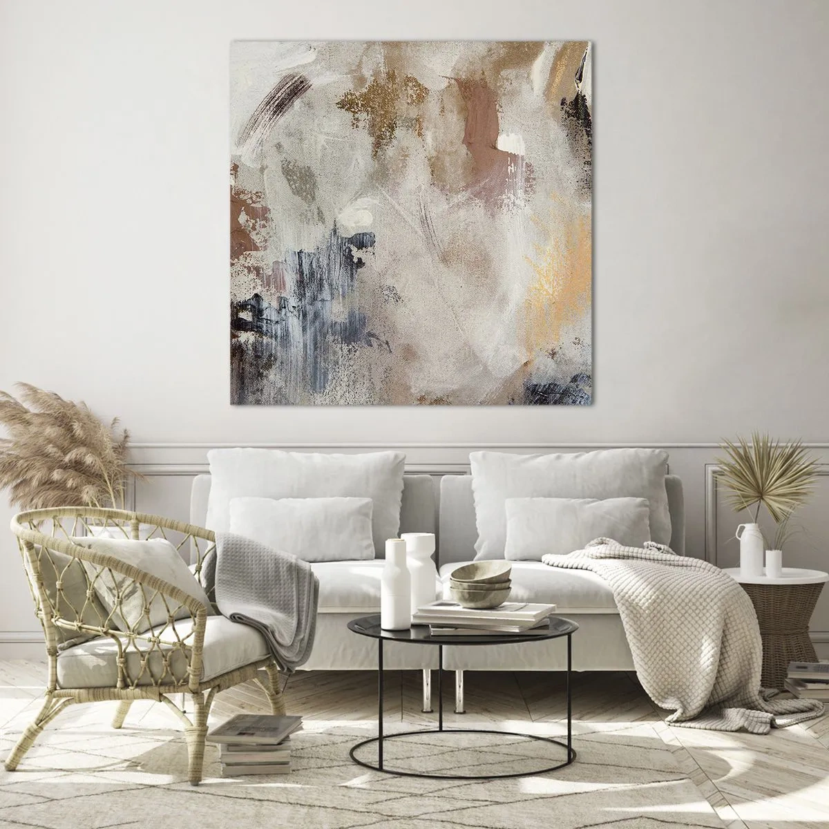 Quadro su vetro - Astrazione annebbiata - 30x30 cm