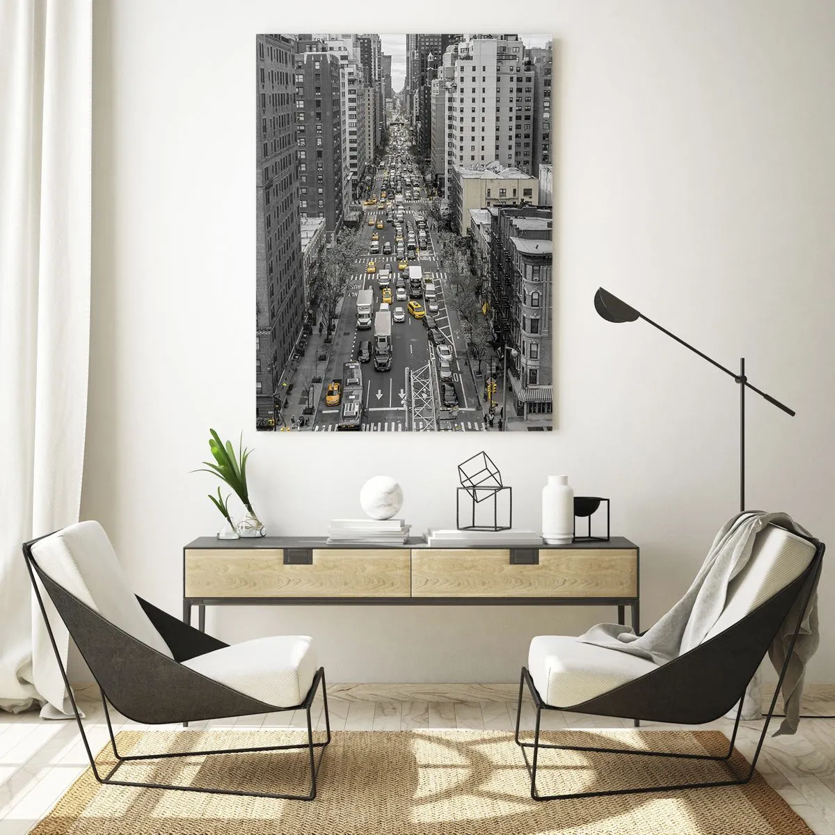Quadro su vetro - La vita a New York - 70x100 cm
