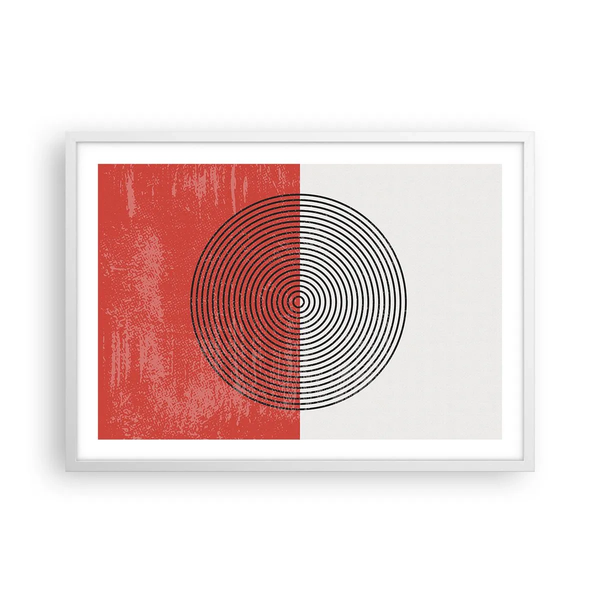 Poster in cornice bianca - Dritto al centro - 70x50 cm