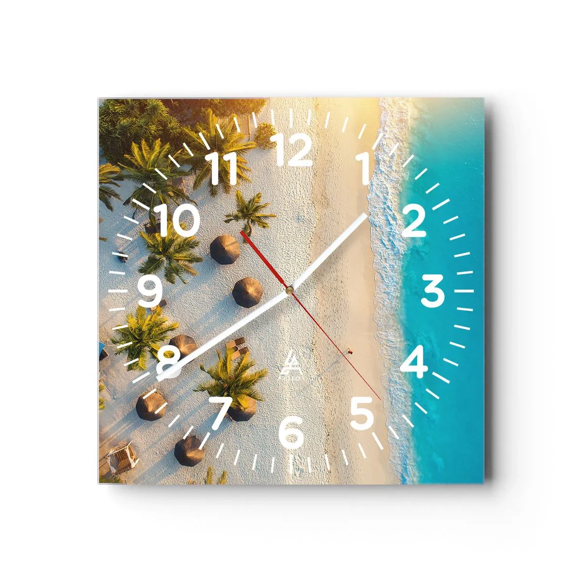 Orologio da parete - Orologio in Vetro - Benvenuti in paradiso - 30x30 cm