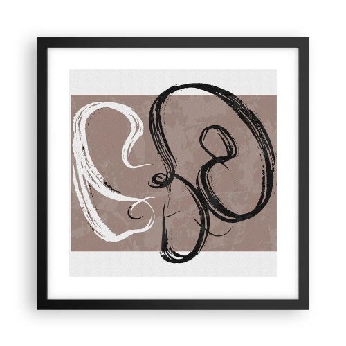 Poster in cornice nera - Composizione: alla ricerca della pienezza - 40x40 cm
