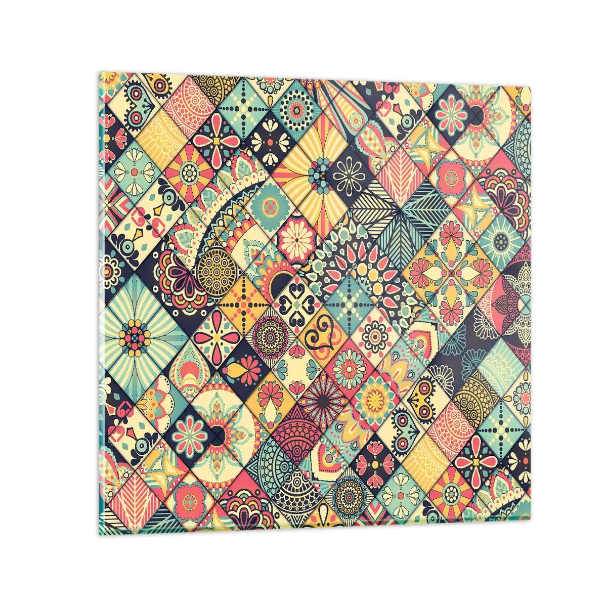 Quadro su vetro - L'atmosfera del Marocco - 50x50 cm