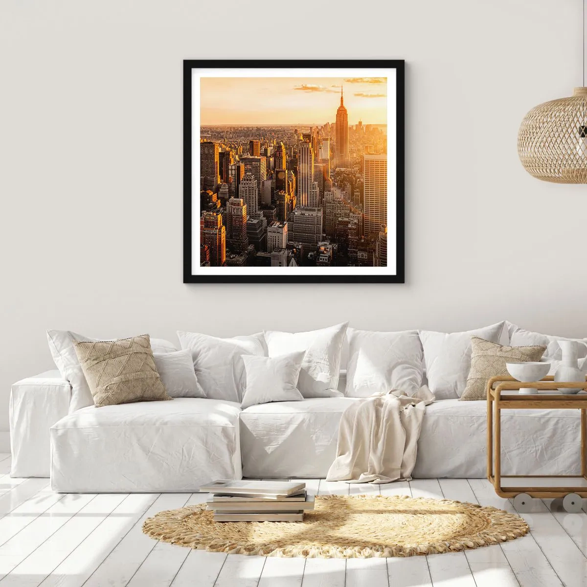 Poster in cornice nera - Crescere al sole - 60x60 cm