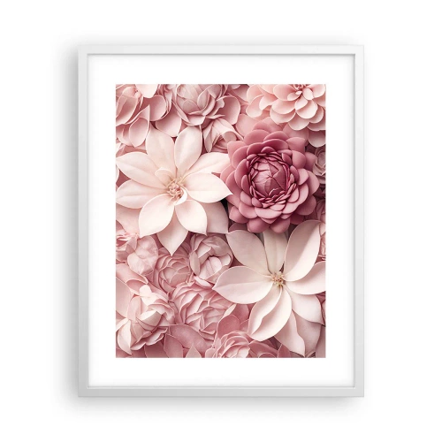 Poster in cornice bianca - Nei petali di rosa - 40x50 cm