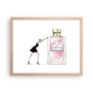 Poster in cornice rovere chiaro - L'essenza della femminilità - 50x40 cm