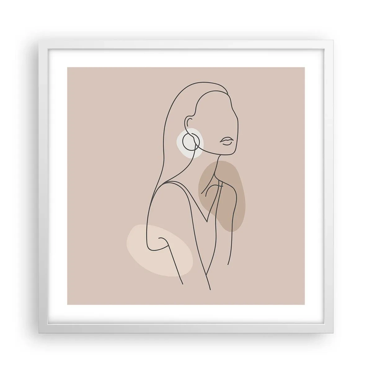 Poster in cornice bianca - Icona di giovinezza - 50x50 cm