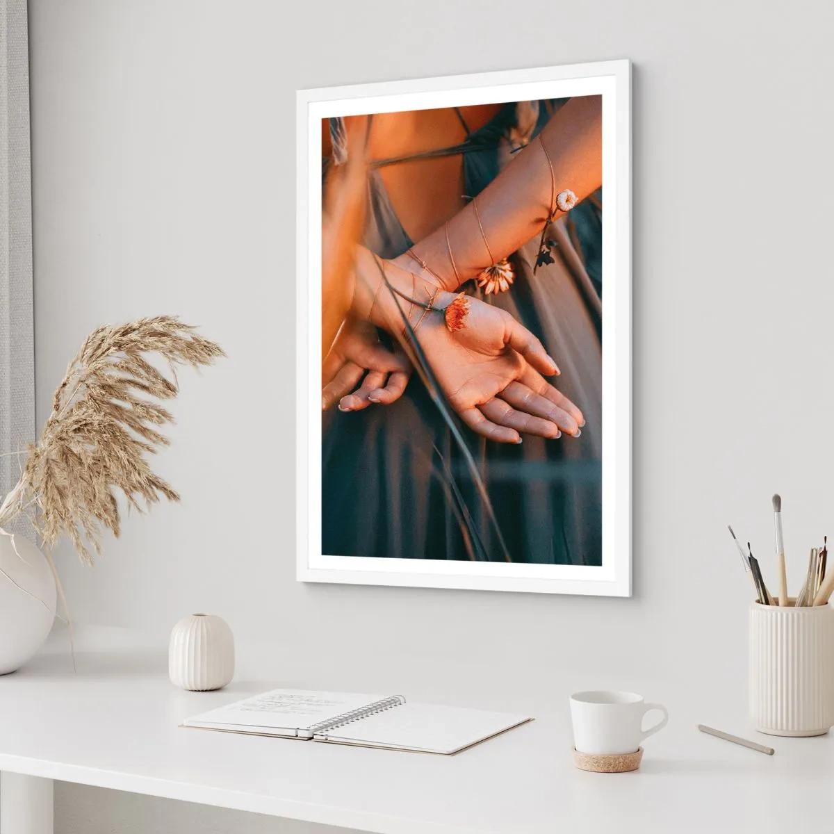 Poster in cornice bianca - Legata alla natura - 30x40 cm