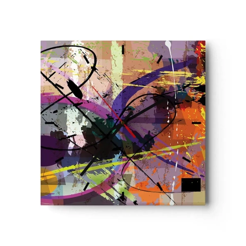 Orologio da parete - Orologio in Vetro - Per la via diritta o tortuosa - 40x40 cm