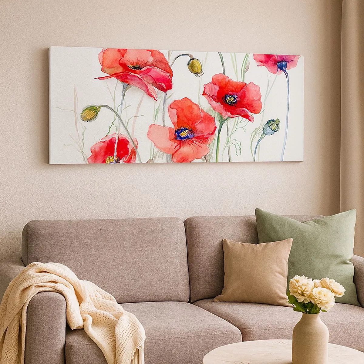Quadro su tela - Stampe su Tela - Fiori polacchi - 100x40 cm
