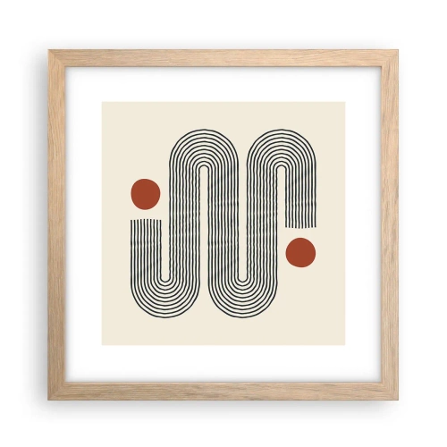 Poster in cornice rovere chiaro - Dall'inizio alla fine - 30x30 cm
