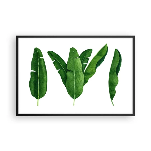Poster in cornice nera - Simmetria verde - 91x61 cm