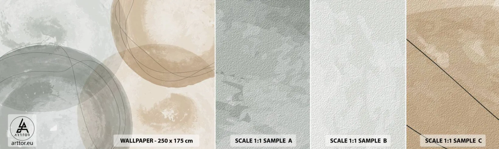 Campione Di Fotomurale Standard Eco - Compenetrazione di mondi - Astrazione, Pezzo, Quartieri - 100x30 cm